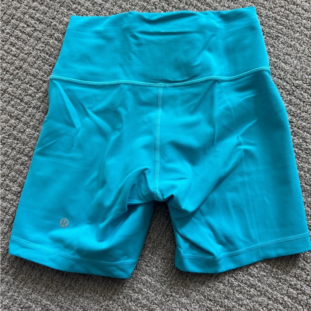 Lululemon Wunder Train High-Rise Shorts 6" - Electric Turquoise